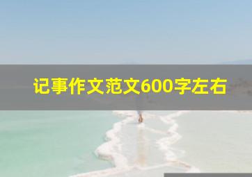 记事作文范文600字左右