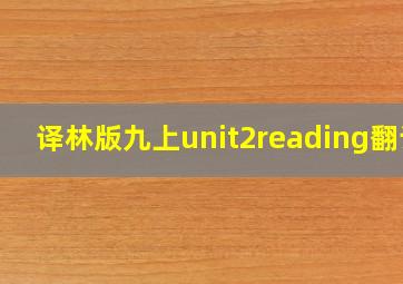 译林版九上unit2reading翻译