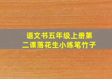 语文书五年级上册第二课落花生小练笔竹子