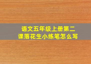 语文五年级上册第二课落花生小练笔怎么写