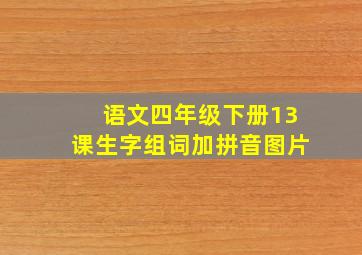 语文四年级下册13课生字组词加拼音图片