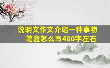 说明文作文介绍一种事物笔盒怎么写400字左右