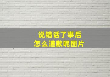 说错话了事后怎么道歉呢图片