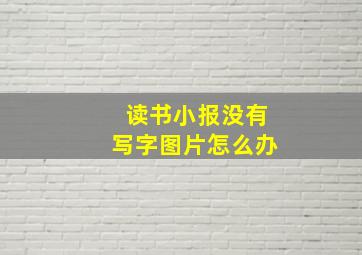 读书小报没有写字图片怎么办