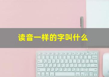 读音一样的字叫什么