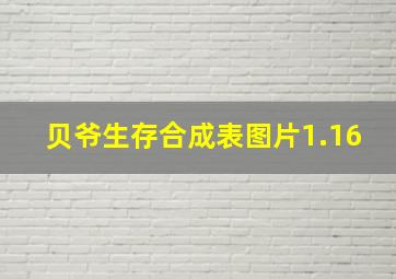 贝爷生存合成表图片1.16