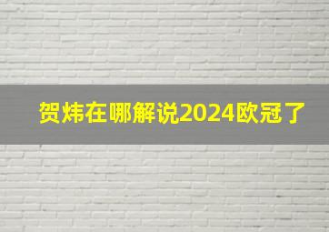 贺炜在哪解说2024欧冠了