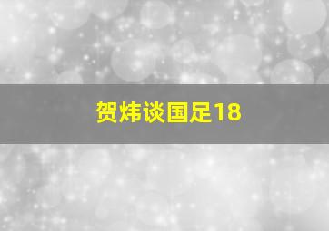 贺炜谈国足18