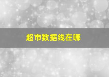 超市数据线在哪