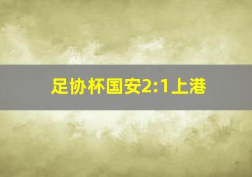 足协杯国安2:1上港