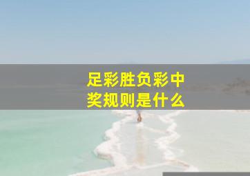 足彩胜负彩中奖规则是什么