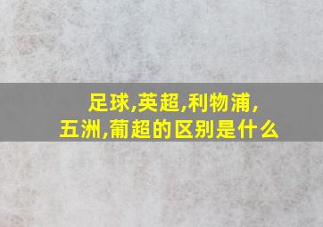 足球,英超,利物浦,五洲,葡超的区别是什么