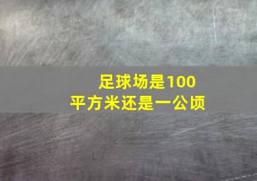 足球场是100平方米还是一公顷