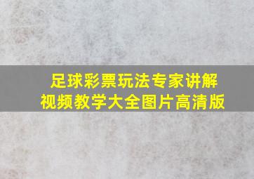 足球彩票玩法专家讲解视频教学大全图片高清版