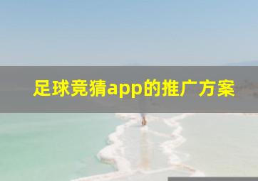 足球竞猜app的推广方案