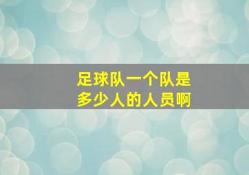 足球队一个队是多少人的人员啊