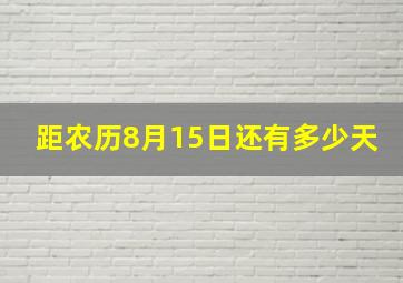 距农历8月15日还有多少天