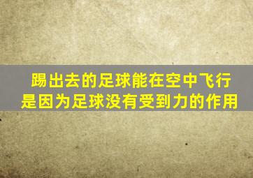 踢出去的足球能在空中飞行是因为足球没有受到力的作用