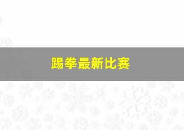 踢拳最新比赛