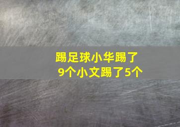 踢足球小华踢了9个小文踢了5个