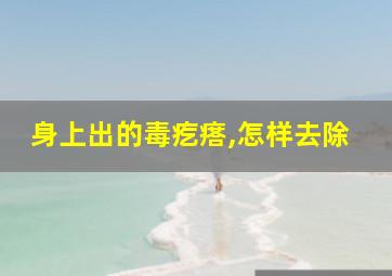 身上出的毒疙瘩,怎样去除