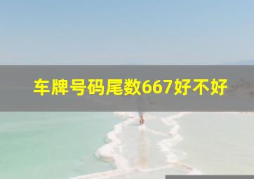 车牌号码尾数667好不好