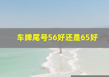 车牌尾号56好还是65好