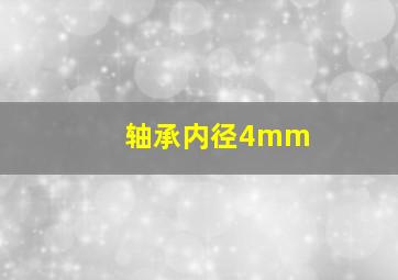 轴承内径4mm