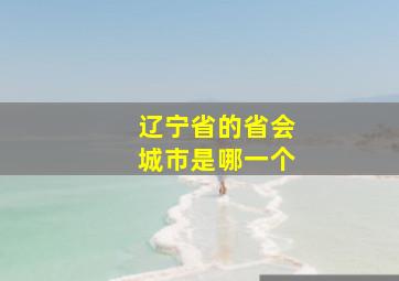 辽宁省的省会城市是哪一个