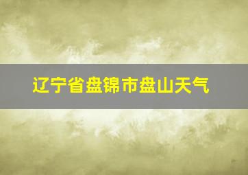 辽宁省盘锦市盘山天气