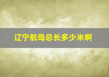 辽宁航母总长多少米啊