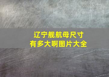 辽宁舰航母尺寸有多大啊图片大全