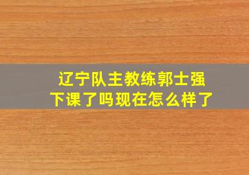 辽宁队主教练郭士强下课了吗现在怎么样了