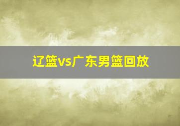 辽篮vs广东男篮回放