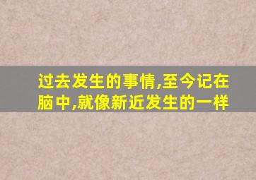 过去发生的事情,至今记在脑中,就像新近发生的一样