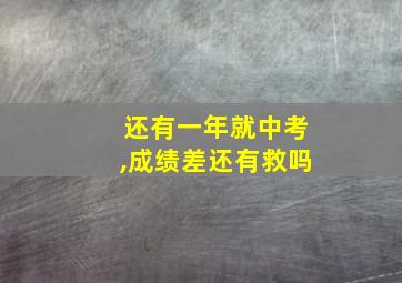 还有一年就中考,成绩差还有救吗