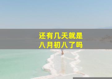 还有几天就是八月初八了吗