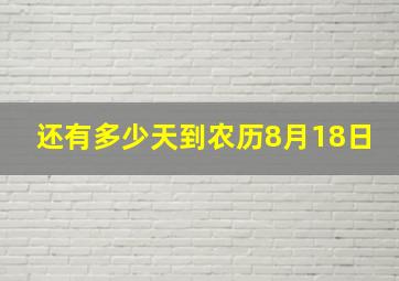 还有多少天到农历8月18日