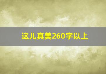 这儿真美260字以上