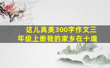 这儿真美300字作文三年级上册我的家乡在十堰