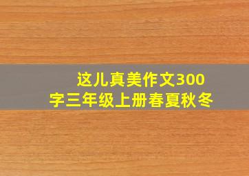 这儿真美作文300字三年级上册春夏秋冬