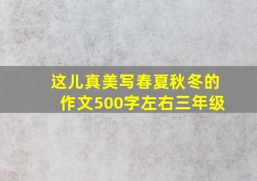 这儿真美写春夏秋冬的作文500字左右三年级