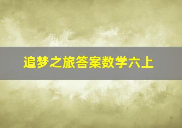 追梦之旅答案数学六上