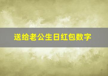 送给老公生日红包数字