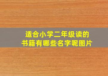 适合小学二年级读的书籍有哪些名字呢图片