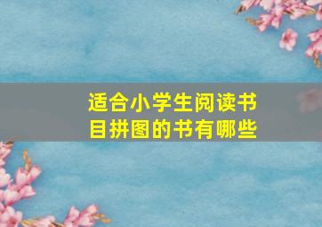 适合小学生阅读书目拼图的书有哪些