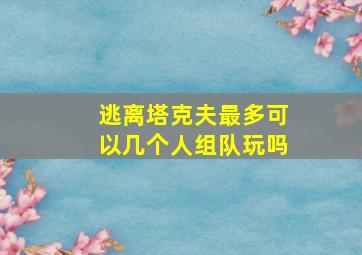 逃离塔克夫最多可以几个人组队玩吗