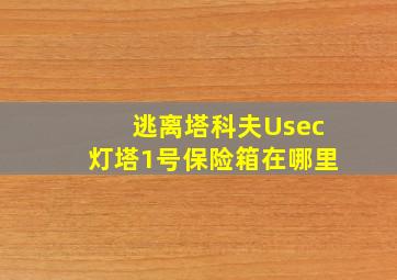 逃离塔科夫Usec灯塔1号保险箱在哪里