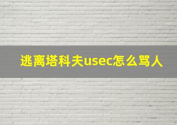 逃离塔科夫usec怎么骂人