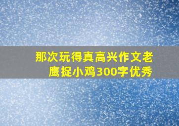 那次玩得真高兴作文老鹰捉小鸡300字优秀